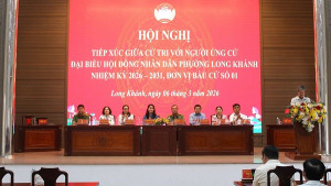 Hội nghị tiếp xúc cử tri với những người ứng cử đại biểu HĐND phường Long Khánh khóa II, nhiệm kỳ 2026 – 2031, thuộc đơn vị bầu cử số 01