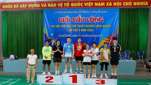 Long Khánh tổ chức lễ trao Giải Cầu lông - Đại hội Thể dục Thể thao phường Long Khánh lần thứ I, năm 2026