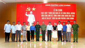 Lễ ra quân triển khai “Chiến dịch mùa hè số cùng VNeID, hướng dẫn công dân số, đồng hành cùng Nhân dân thực hiện Đề án 06” trên địa bàn phường