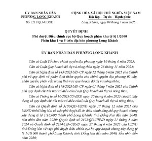 Quyết định 1211/QĐ-UBND ngày 09/7/2026 của UBND phường Long...