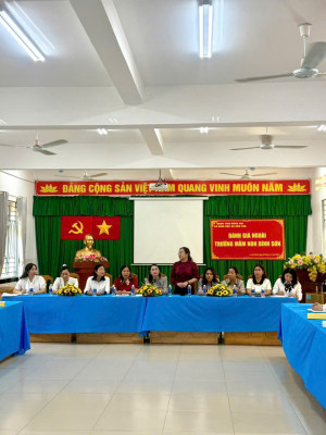 Thực hiện đánh giá ngoài tại trường Mầm non Bình Sơn, xã Long Thành