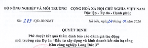 Ảnh chụp màn hình Cong khai Quyet dinh Moi truong