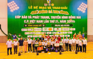 Đội bóng đá Nhi đồng Long Thành đã xuất sắc giành chức vô...