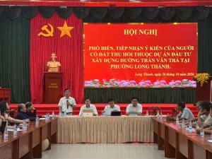 Hội nghị phổ biến, tiếp nhận ý kiến của các hộ dân có đất...