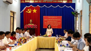 PBT TỈNH ỦY HUỲNH THỊ HẰNGTHĂM VÀ LÀM VIỆC TẠI XÃ MINH ĐỨC