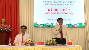 KỲ HỌP THỨ HAI, HĐND XÃ MINH ĐỨC KHÓA XII, NHIỆM KỲ 2021–2026