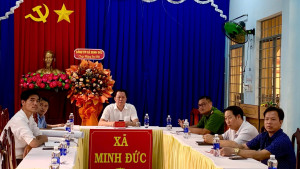 XÃ MINH ĐỨC THAM GIA HỘI NGHỊ TRỰC TUYẾN VỀ ĐIỀU CHỈNH QUY HOẠCH SỬ DỤNG ĐẤT QUỐC GIA