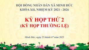CHƯƠNG TRÌNH LÀM VIỆC KỲ HỌP THỨ 2, HĐND XÃ MINH ĐỨC KHÓA...