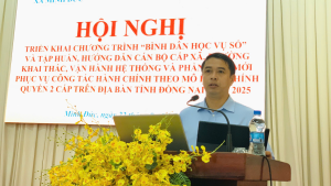 TRIỂN KHAI CHƯƠNG TRÌNH “BÌNH DÂN HỌC VỤ SỐ” VÀ TẬP HUẤN CHO CÁN BỘ XÃ MINH ĐỨC