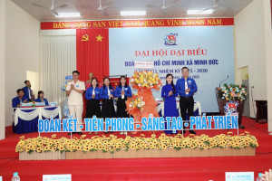 ĐẠI HỘI ĐẠI BIỂU ĐOÀN TNCS HỒ CHÍ MINH XÃ MINH ĐỨC LẦN THỨ I, NHIỆM KỲ 2025 - 2030 THÀNH CÔNG TỐT ĐẸP