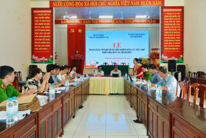 XÃ MINH ĐỨC TIẾP VÀ LÀM VIỆC VỚI ĐOÀN CÔNG TÁC CỦA SỞ TƯ PHÁP THÀNH PHỐ ĐỒNG NAI.