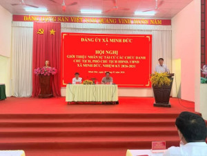 XÃ MINH ĐỨC TỔ CHỨC HỘI NGHỊ GIỚI THIỆU NHÂN SỰ TÁI CỬ CÁC CHỨC DANH CHỦ CHỐT HĐND – UBND NHIỆM KỲ 2026–2031