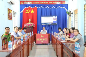 XÃ MINH ĐỨC DỰ HỘI NGHỊ TRỰC TUYẾN TRIỂN KHAI CÁC CHỈ TIÊU, NHIỆM VỤ CHUYỂN ĐỔI SỐ NĂM 2026