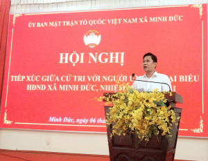 HỘI NGHỊ TIẾP XÚC CỬ TRI VỚI NGƯỜI ỨNG CỬ ĐẠI BIỂU HĐND XÃ TẠI ĐƠN VỊ BẦU CỬ SỐ 4
