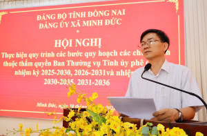 XÃ MINH ĐỨC THỰC HIỆN QUY TRÌNH QUY HOẠCH CÔNG TÁC CÁN BỘ.