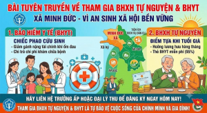 BÀI TUYÊN TRUYỀN Về việc tham gia Bảo hiểm xã hội tự nguyện và Bảo hiểm y tế vì an sinh xã hội ổn định, bền vững trên địa bàn xã Minh Đức