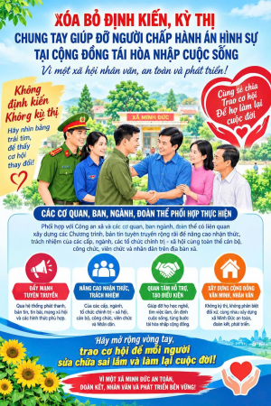 XÓA BỎ ĐỊNH KIẾN, KỲ THỊ – CHUNG TAY GIÚP ĐỠ NGƯỜI CHẤP HÀNH ÁN HÌNH SỰ TẠI CỘNG ĐỒNG TÁI HÒA NHẬP CUỘC SỐNG