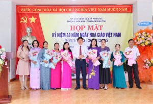 LÃNH ĐẠO ĐẢNG ỦY – HĐND – UBND – ỦY BAN MTTQ VIỆT NAM XÃ MINH ĐỨC THĂM, CHÚC MỪNG CÁC TRƯỜNG NHÂN NGÀY NHÀ GIÁO VIỆT NAM 20/11