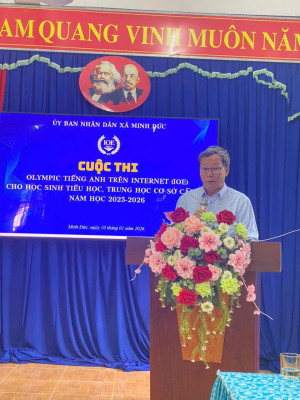 XÃ MINH ĐỨC TỔ CHỨC CUỘC THI OLYMPIC TIẾNG ANH TRÊN INTERNET (IOE) NĂM HỌC 2025–2026