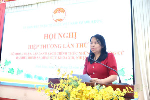 XÃ MINH ĐỨC TỔ CHỨC HỘI NGHỊ HIỆP THƯƠNG LẦN THỨ BA BẦU CỬ ĐẠI BIỂU HĐND CÁC CẤP NHIỆM KỲ 2026 – 2031