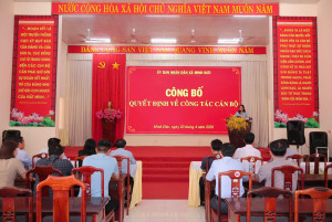 MINH ĐỨC CÔNG BỐ QUYẾT ĐỊNH VỀ CÔNG TÁC CÁN BỘ