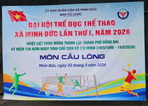 LAN TỎA KHÁT VỌNG RÈN LUYỆN – THẮP SÁNG TINH THẦN THỂ THAO TỪ GIẢI CẦU LÔNG ĐẠI HỘI TDTT XÃ MINH ĐỨC LẦN THỨ I, NĂM 2026