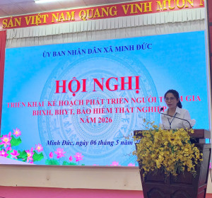 MINH ĐỨC TỔ CHỨC HỘI NGHỊ TRIỂN KHAI PHÁT TRIỂN BHXH,  BHYT, BHTN NĂM 2026