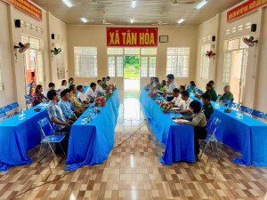 XÃ MINH ĐỨC THĂM, LÀM VIỆC VÀ GIAO LƯU HỌC TẬP KINH NGHIỆM TẠI XÃ TÂN HÒA