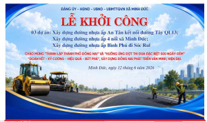 HƯỞNG ỨNG LỄ KHỞI CÔNG 03 DỰ ÁN GIAO THÔNG TRÊN ĐỊA BÀN XÃ MINH ĐỨC.