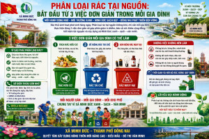 PHÂN LOẠI RÁC TẠI NGUỒN – HÀNH ĐỘNG NHỎ HÔM NAY, GIỮ GÌN MÔI TRƯỜNG XANH CHO MAI SAU