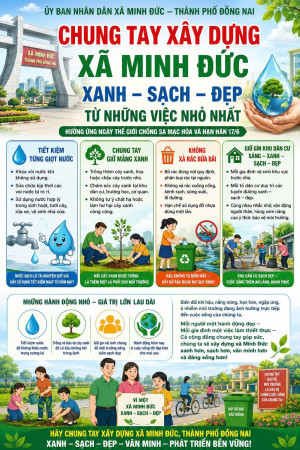 CHUNG TAY XÂY DỰNG XÃ MINH ĐỨC XANH – SẠCH – ĐẸP TỪ NHỮNG VIỆC NHỎ NHẤT