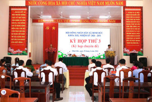 HĐND XÃ MINH ĐỨC KHÓA XIII TỔ CHỨC KỲ HỌP THỨ 3 (CHUYÊN ĐỀ).