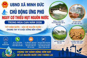 CHỦ ĐỘNG ỨNG PHÓ NGUY CƠ THIẾU HỤT NGUỒN NƯỚC TRONG MÙA CẠN NĂM 2026.