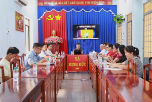 XÃ MINH ĐỨC KẾT NỐI TRỰC TUYẾN HỘI NGHỊ TOÀN QUỐC SƠ KẾT CÔNG TÁC TUYÊN GIÁO VÀ DÂN VẬN 6 THÁNG ĐẦU NĂM 2026.