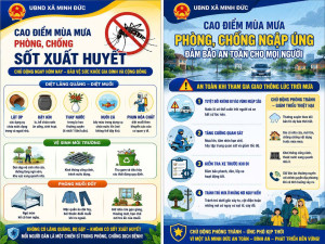 UBND XÃ MINH ĐỨC KHUYẾN CÁO CAO ĐIỂM MÙA MƯA – CHỦ ĐỘNG PHÒNG, CHỐNG SỐT XUẤT HUYẾT VÀ ĐẢM BẢO AN TOÀN MÙA MƯA