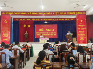 Hội nghị lấy ý kiến đóng góp văn kiện Đại hội Đảng bộ phường Minh Hưng, nhiệm kỳ 2025-2030.