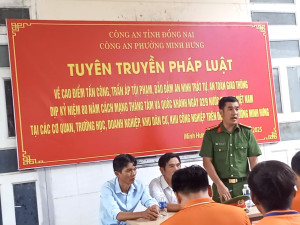 CÔNG AN PHƯỜNG MINH HƯNG TĂNG CƯỜNG CÔNG TÁC TUYÊN TRUYỀN TẠI CÁC CÔNG TY VẬN TẢI TRÊN ĐỊA BÀN QUẢN LÝ