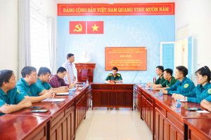 Phường Minh Hưng tiếp nhận và quản lý chốt Dân quân thường trực khu công nghiệp.