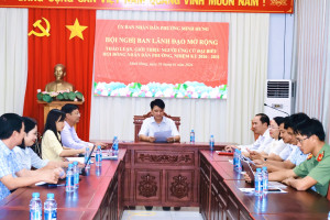 UBND phường Minh Hưng họp Ban lãnh đạo mở rộng giới thiệu nhân sự ứng cử đại biểu HĐND phường nhiệm kỳ 2026-2031 (bước 3).