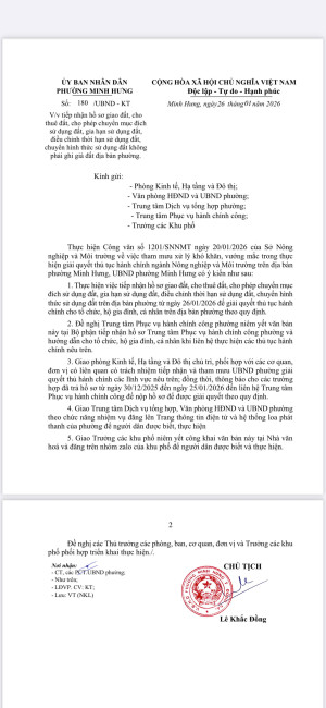 ỦY BAN NHÂN DÂN PHƯỜNG MINH HƯNG