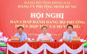 Ban chấp hành Đảng bộ phường Minh Hưng  tổ chức Hội nghị lần thứ V (chuyên đề) khóa I, nhiệm kỳ 2025-2030.