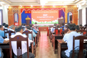 ỦY BAN BẦU CỬ PHƯỜNG MINH HƯNG TỔ CHỨC HỌP TRIỂN KHAI NHIỆM VỤ CÔNG TÁC BẦU CỬ ĐỊNH KỲ LẦN THỨ 3