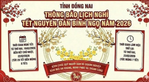 THÔNG BÁO LỊCH NGHỈ TẾT NGUYÊN ĐÁN BÍNH NGỌ NĂM 2026