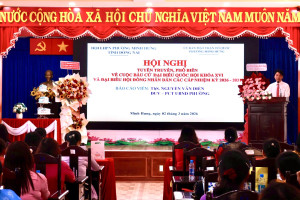 HỘI LHPN VÀ UBMTTQ PHƯỜNG MINH HƯNG TỔ CHỨC HỘI NGHỊ TUYÊN TRUYỀN BẦU CỬ ĐẠI BIỂU QUỐC HỘI VÀ HỘI ĐỒNG NHÂN DÂN CÁC CẤP, NHIỆM KỲ 2026 – 2031
