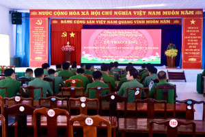 CÔNG AN PHƯỜNG MINH HƯNG RA QUÂN CAO ĐIỂM: QUYẾT TÂM BẢO VỆ TUYỆT ĐỐI AN TOÀN NGÀY HỘI BẦU CỬ.