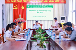 Ban đại diện HĐQT NHCSXH phường Minh Hưng, đánh giá hiệu quả tín dụng chính sách quý I/2026.