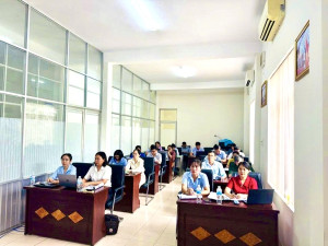 Phòng giao dịch Ngân hàng Chính sách Xã hội Chơn Thành tổ chức tập huấn nghiệp vụ đối với cán bộ phối hợp thực hiện tín dụng chính sách
