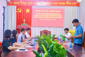 Phường Minh Hưng làm việc với Sở Giáo dục và Đào tạo khảo sát đầu tư xây dựng Trường THCS Minh Hưng.