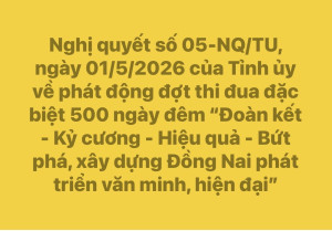 Nghị quyết số 05-NQ/TU, ngày 01/5/2026 của ban chấp hành Đảng bộ thành phố (khóa I)
