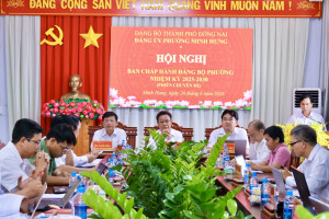 PHƯỜNG MINH HƯNG TỔ CHỨC HỘI NGHỊ BAN CHẤP HÀNH ĐẢNG BỘ PHƯỜNG NHIỆM KỲ 2025 – 2030 (PHIÊN CHUYÊN ĐỀ).